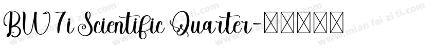 BW7i Scientific Quarter字体转换